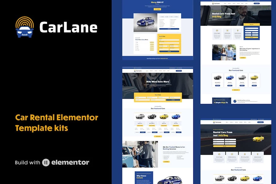 CarLane – Template Kit de Elementor para alquiler de coches