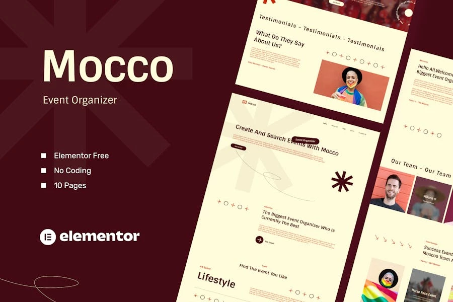Moocoo – Template Kit Elementor para organizador de eventos
