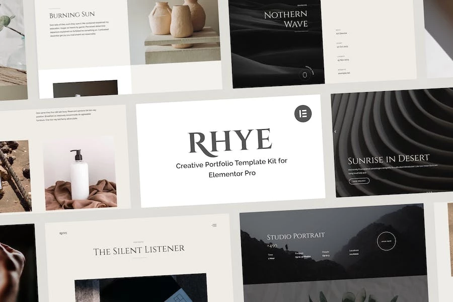 Rhye — Kit de plantillas Creative Portfolio Elementor Pro