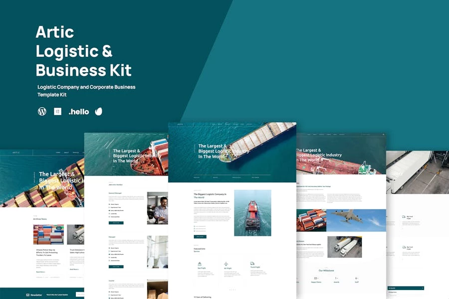Artic – Template Kit de Elementor de logística y negocios
