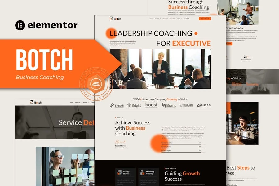 Botch – Kit de plantillas Elementor para Coaching Empresarial