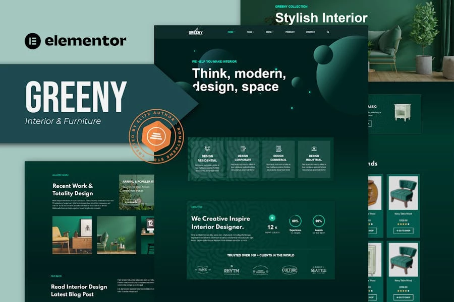 Greeny – Template Kit elementos interiores