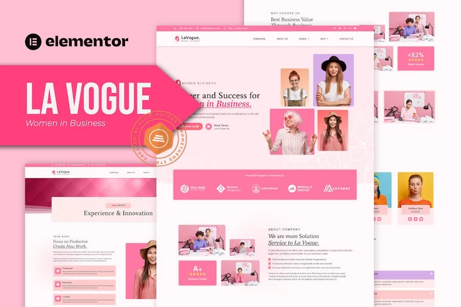 La Vogue – Template Kit de elementos empresariales femeninos