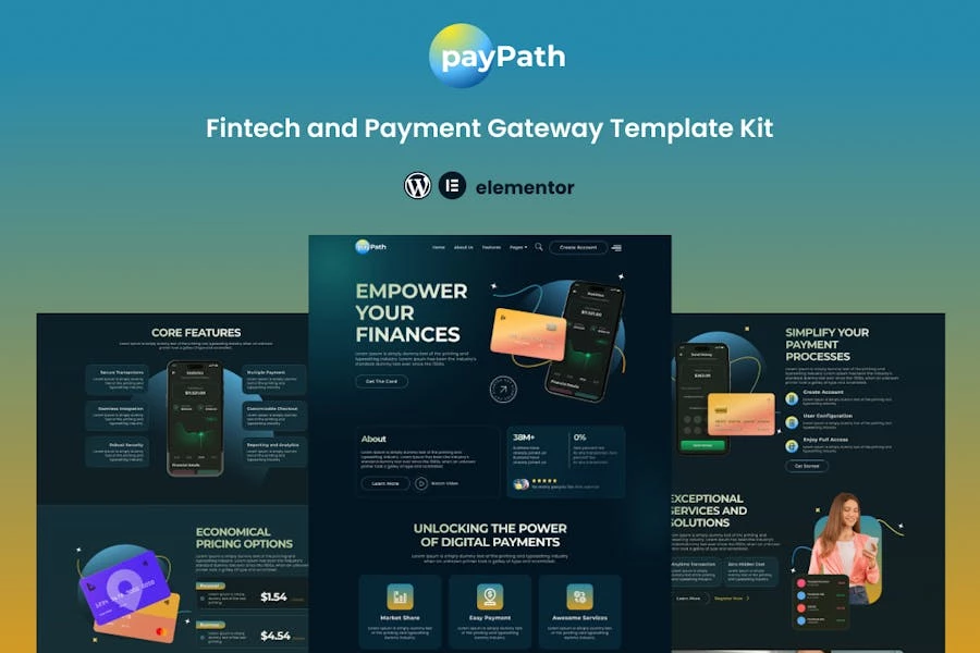 PayPath – Kit de plantillas Elementor de pasarela de pago en línea