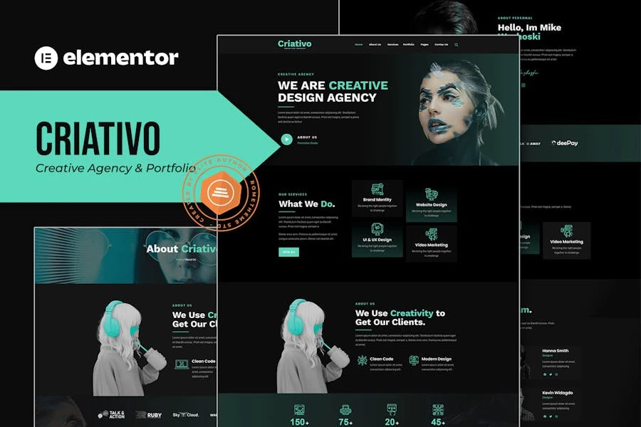Criativo – Template Kit para Elementor de Porfolio y Agencia Creativa