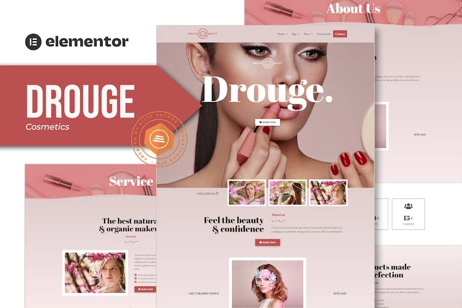 Drouge – Template Kit de Elementor cosmético