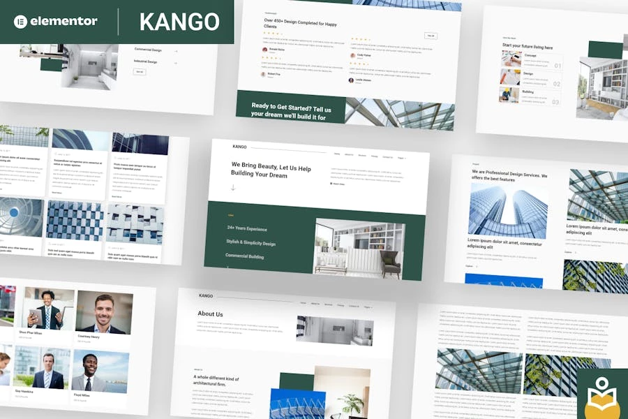 Kango – Kits de plantillas de Architecture Elementor