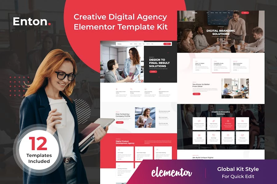 Enton – Template Kit Elementor para Agencia creativas