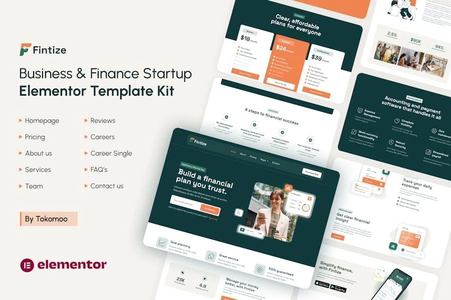 Fintize – Template Kit Elementor para empresas y finanzas