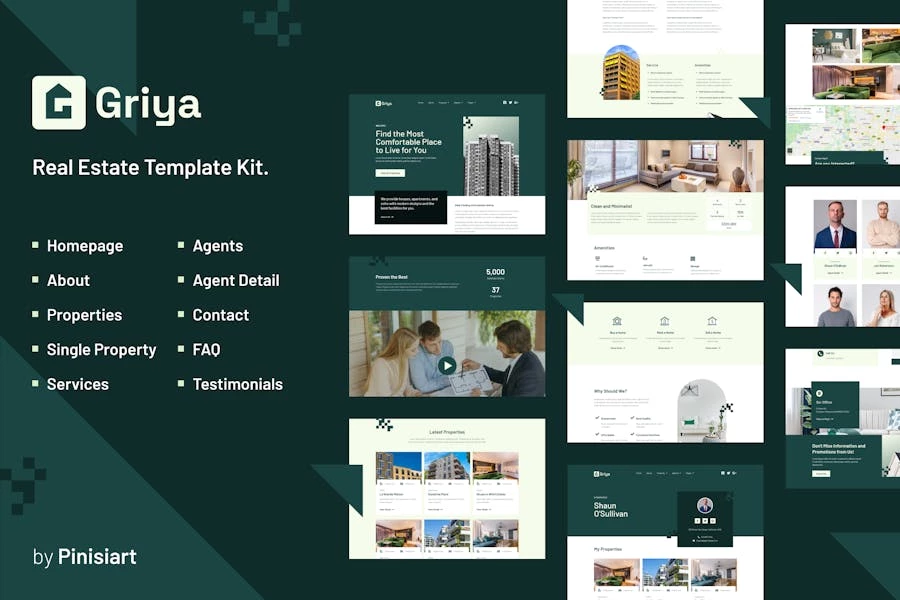 Griya – Template Kit Elementor de bienes raíces para apartamentos y propiedades individuales