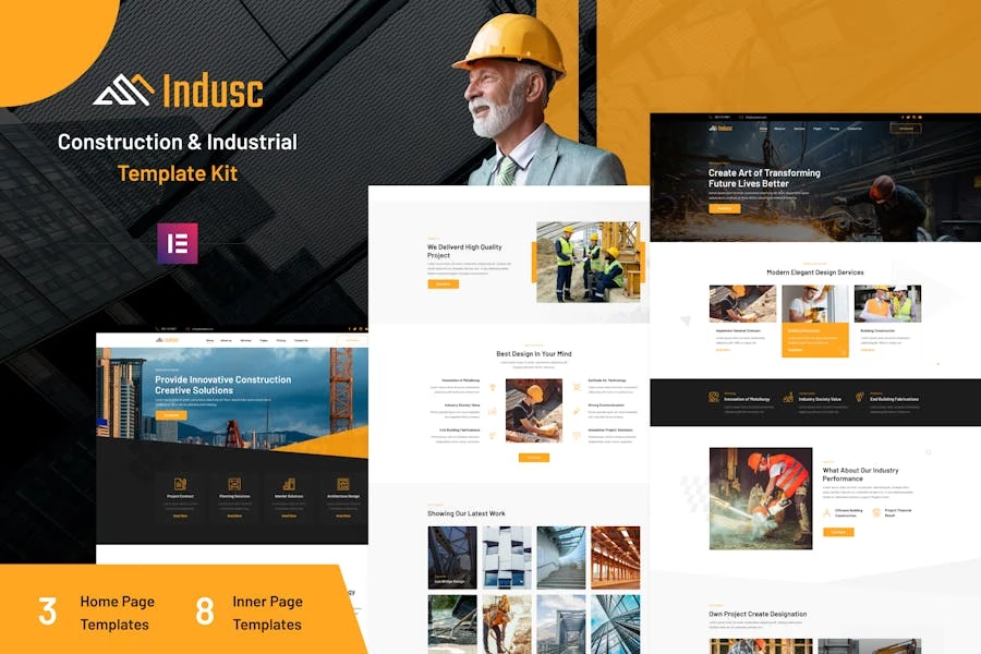 Indusc – Template Kit para elementos industriales y de construcción