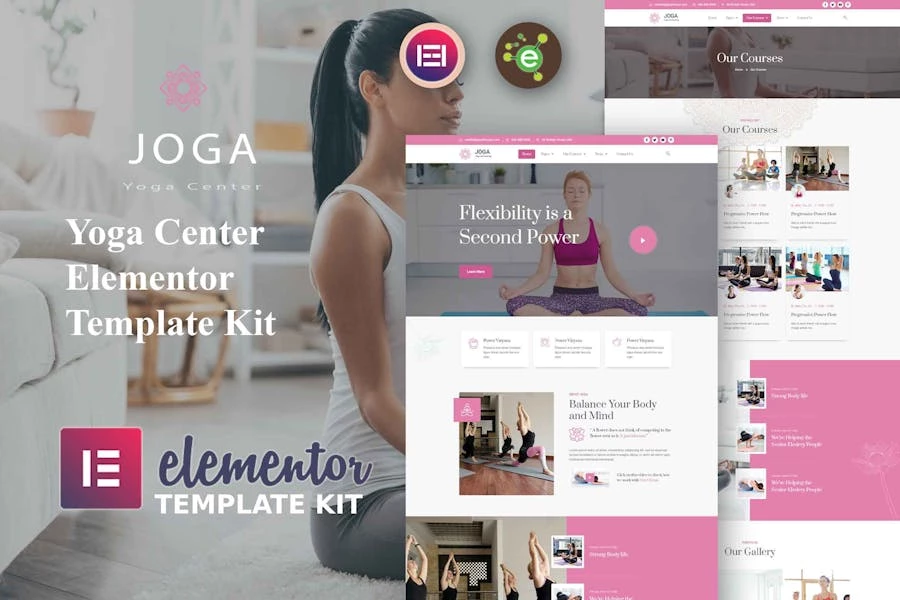 Joga – Template Kit Elementor para meditación y yoga