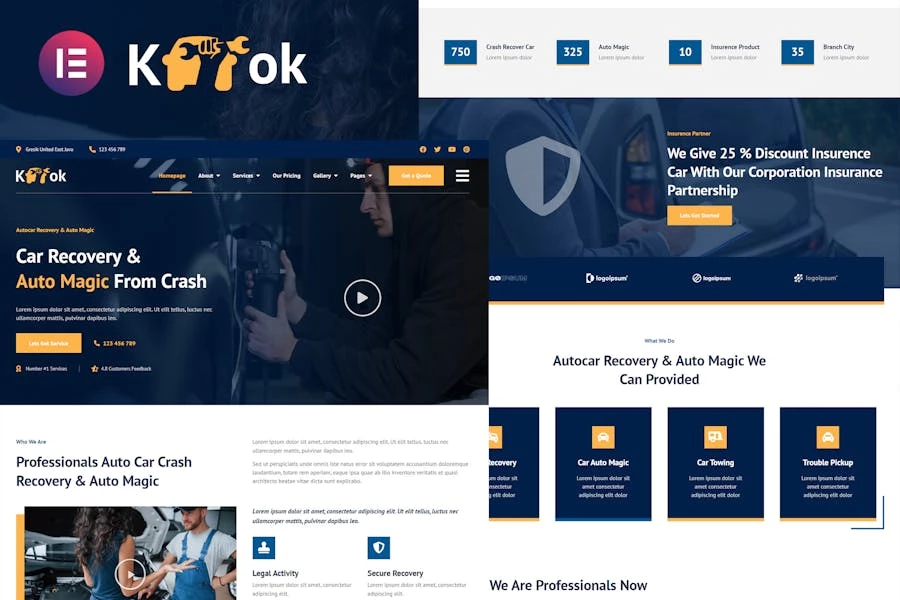 Ketok – Template Kit Elementor Pro para detalles y reparación de automóviles