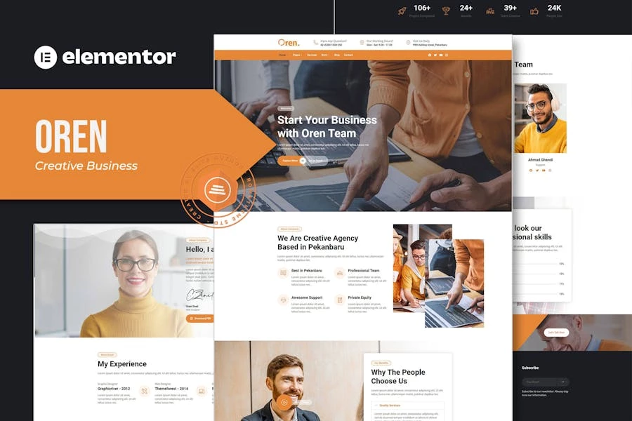 Oren – Template Kit Creative Business Elementor