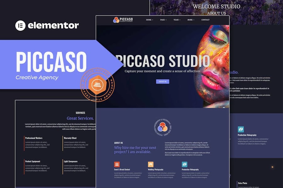 Piccaso – Template Kit de Elementor de fotografía