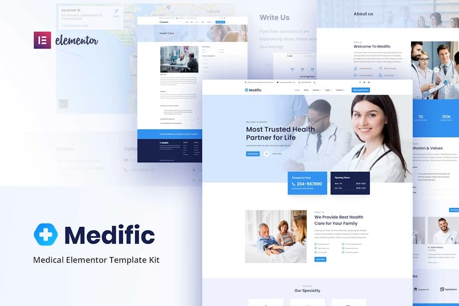 Medific – Kit de plantillas de Medical Elementor