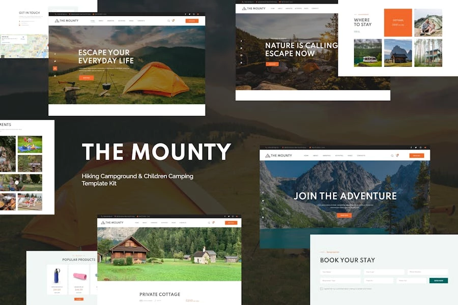 Mounty | Kit de plantillas para campamentos de senderismo y campamentos para niños