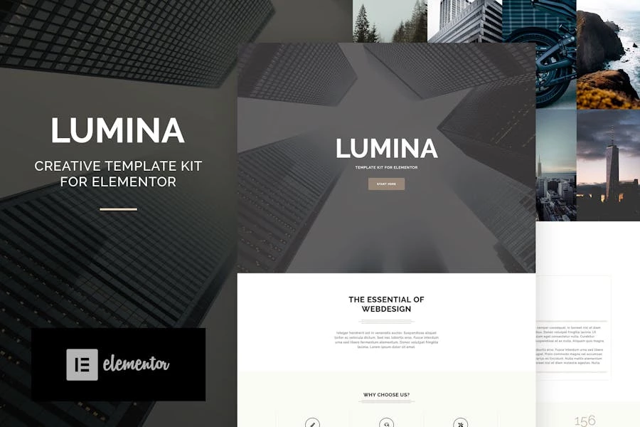 Lumina – Kit de plantillas Creatives & Business Elementor