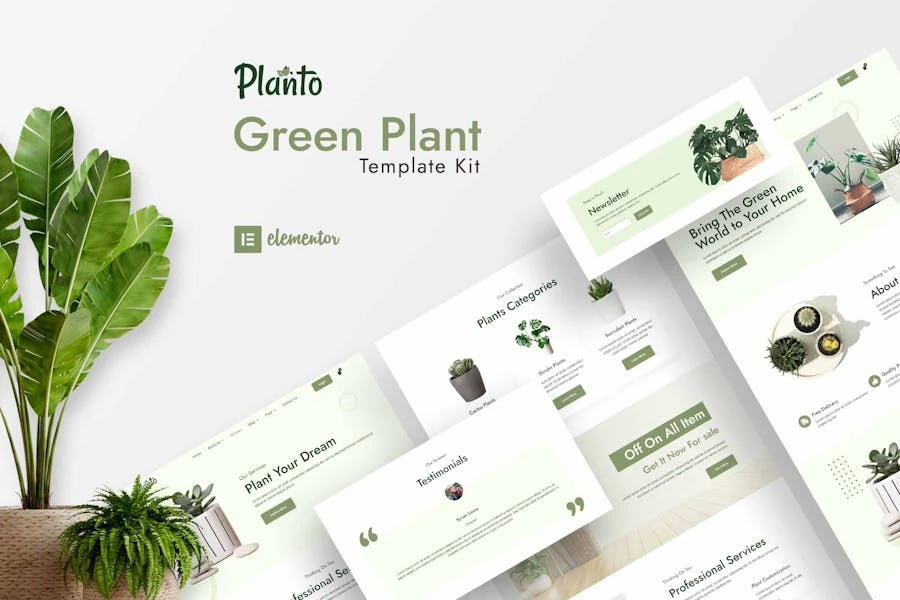 Planto – Kit de plantillas Green Elementor