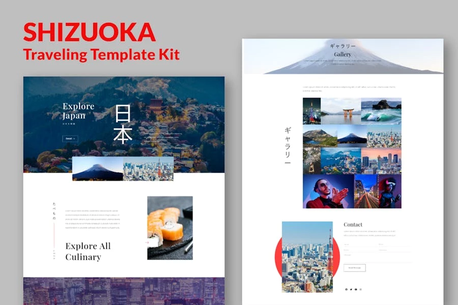 Shizuoka – Kit de plantillas Travel Elementor