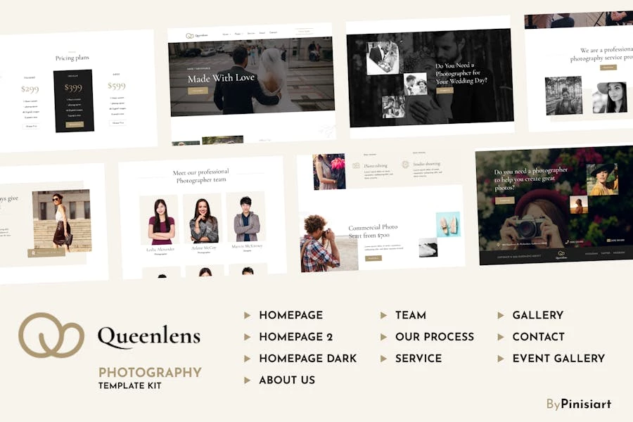 Queenlens – Template Kit Elementor para Porfolio y fotografía
