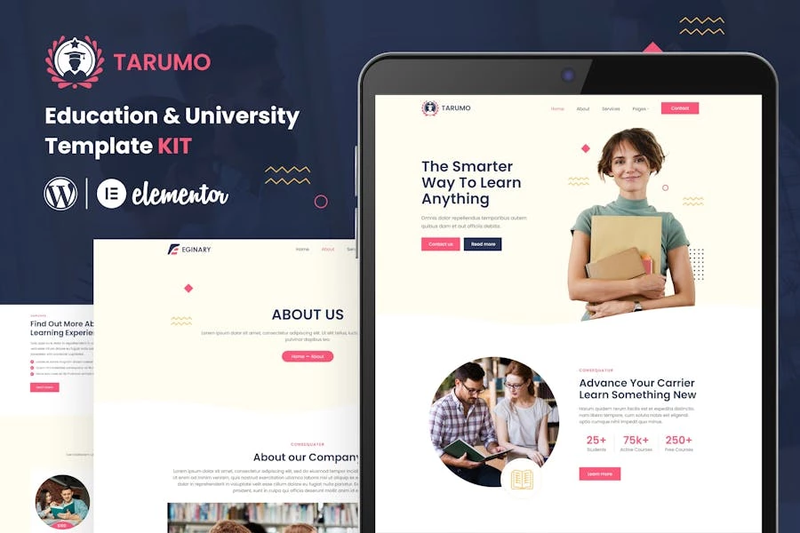 Tarumo – Template Kit Elementor para educación y universidad