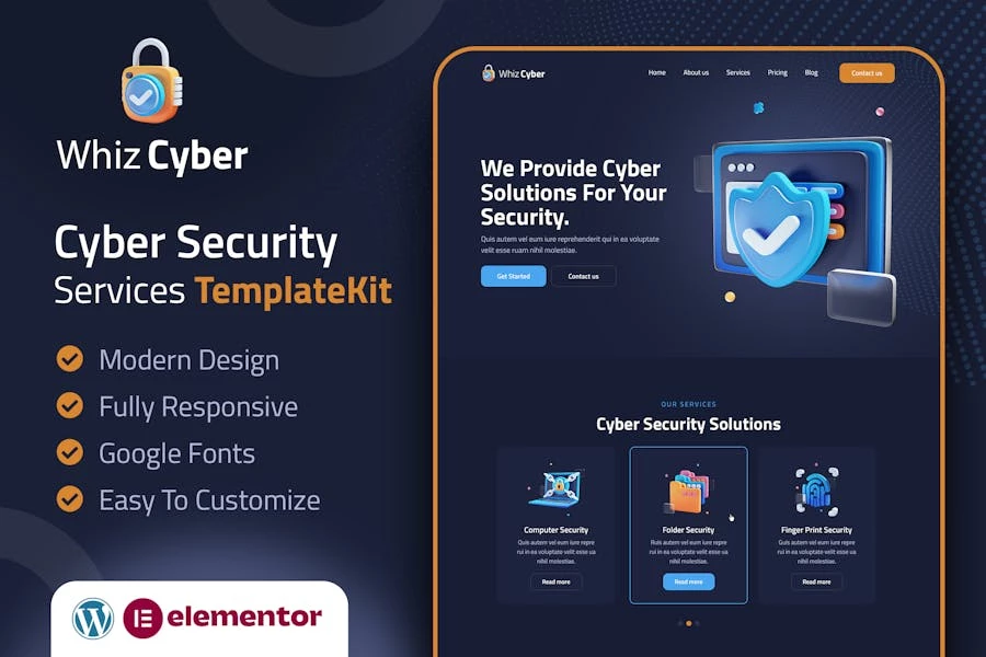 WhizCyber – Template Kit de elementos de seguridad cibernética