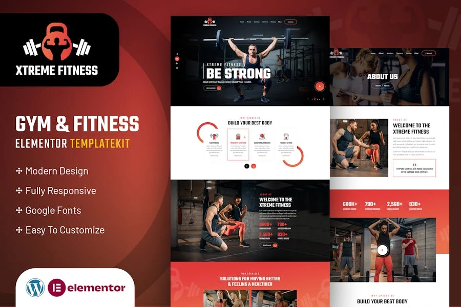 Xtreme Fitness | Template Kit Elementor