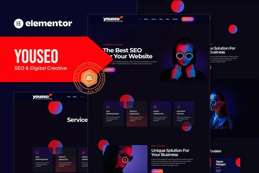 Youseo – Template Kit Elementor para SEO y agencia creativa digital