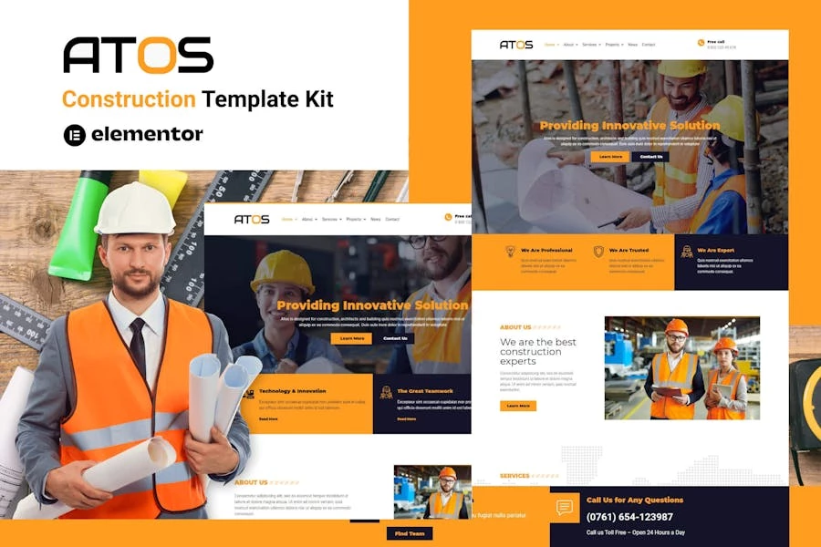 Atos – Template Kit de Construction Elementor