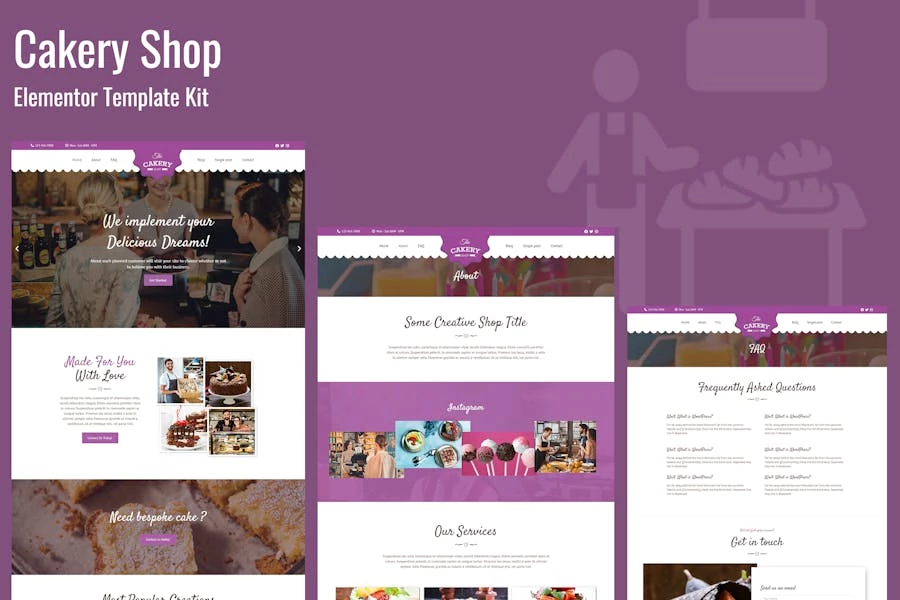 Cakeryshop – Kit de plantillas para negocios de panadería