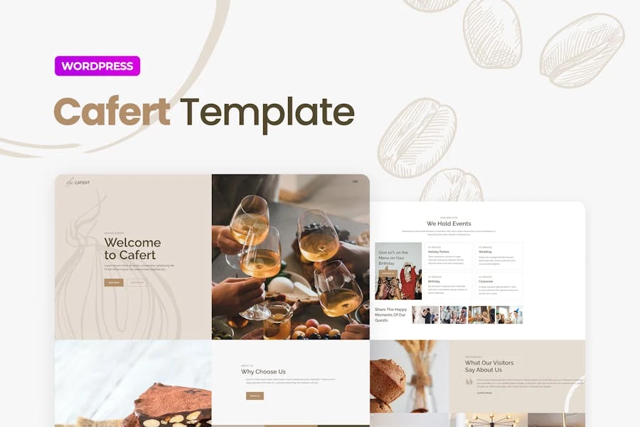 Cafert — Template Kit Elementor para cafeterías y restaurantes