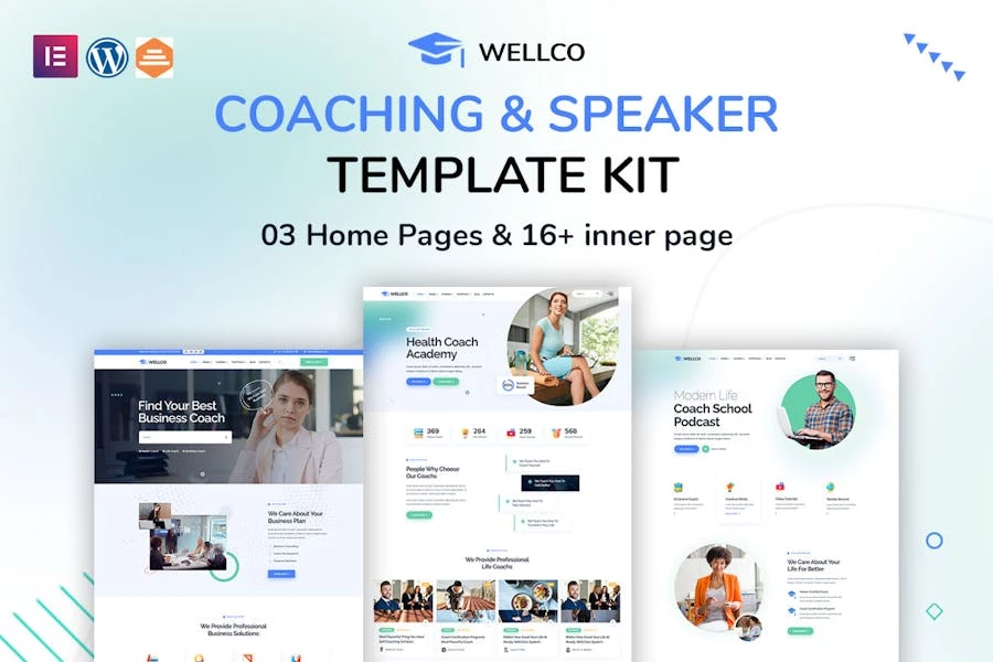 Wellco – Template Kit Elementor para coaching y conferenciante