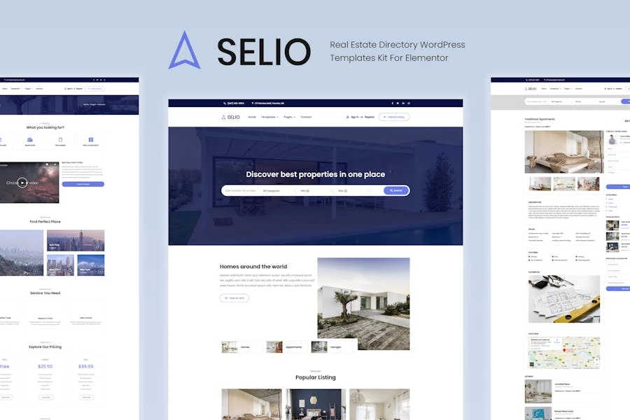 Selio – Template Kit de directorio inmobiliario