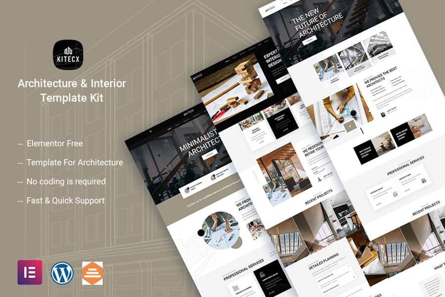 Kitecx – Template Kit para elementos de arquitectura e interiores