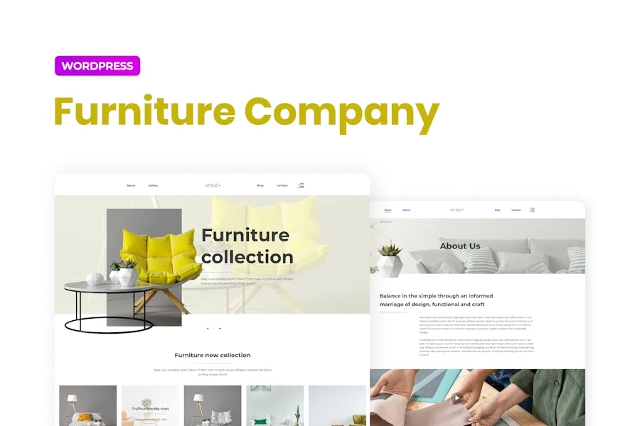 Enkel — Template Kit para empresas de muebles