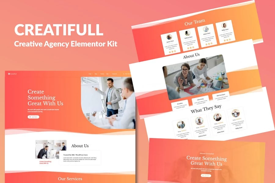 Creatifull – Kit de plantillas Elementor para agencias creativas