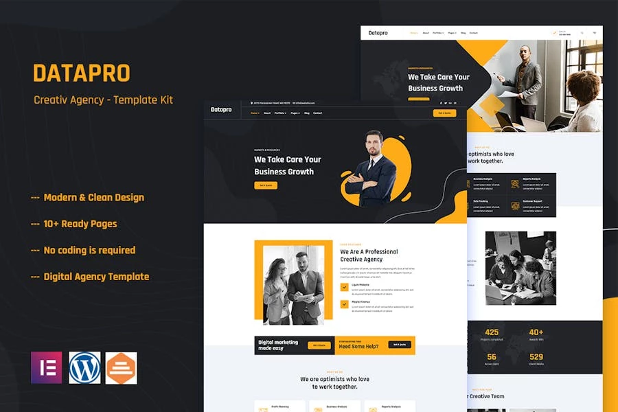 Datapro – Template Kit Elementor para Agencia creativas