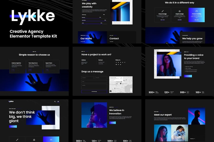 Lykke – Template Kit Elementor para Agencia creativas