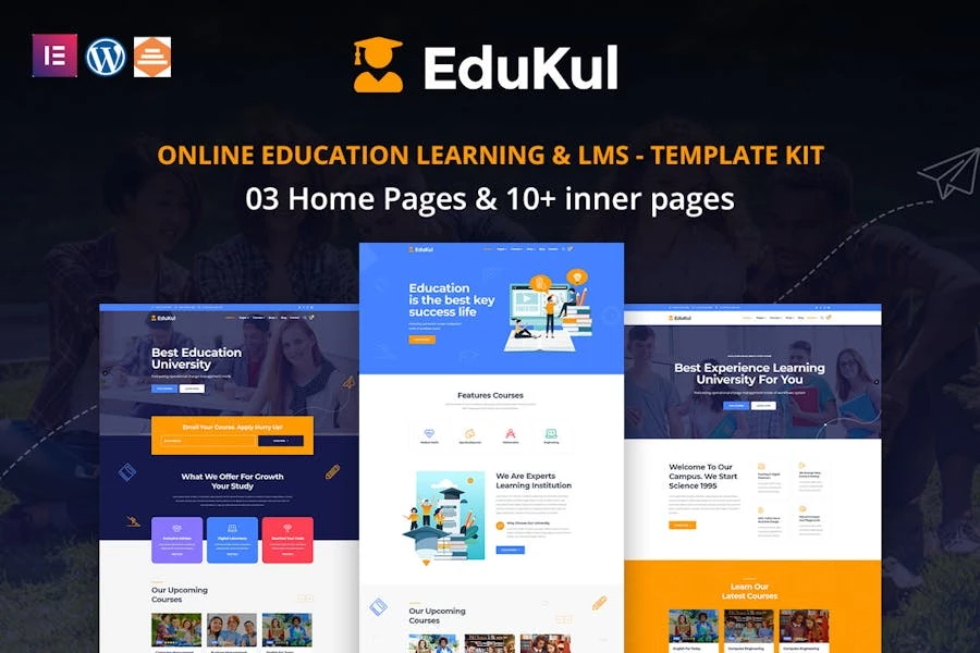 Edukul – Template Kit de aprendizaje y educación en línea