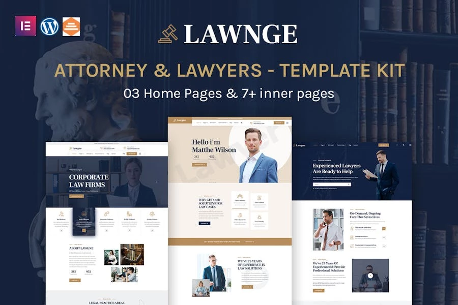 Lawgne – Template Kit Elementor para abogados y abogados