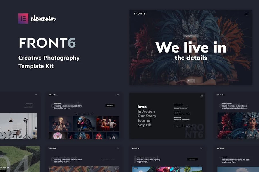 FrontSix – Kit de plantillas de fotografía creativa