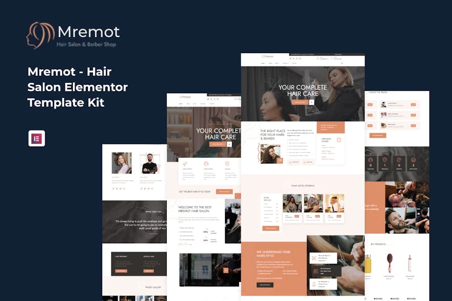 Mremot – Template Kit Elementor para peluquería