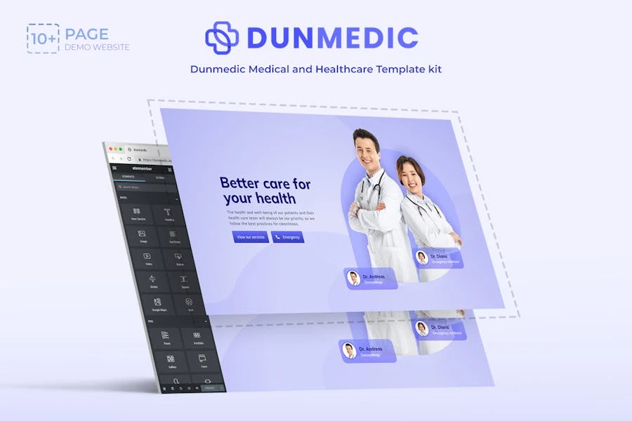 Dunmedic – Template Kit Elementor para medicina y salud