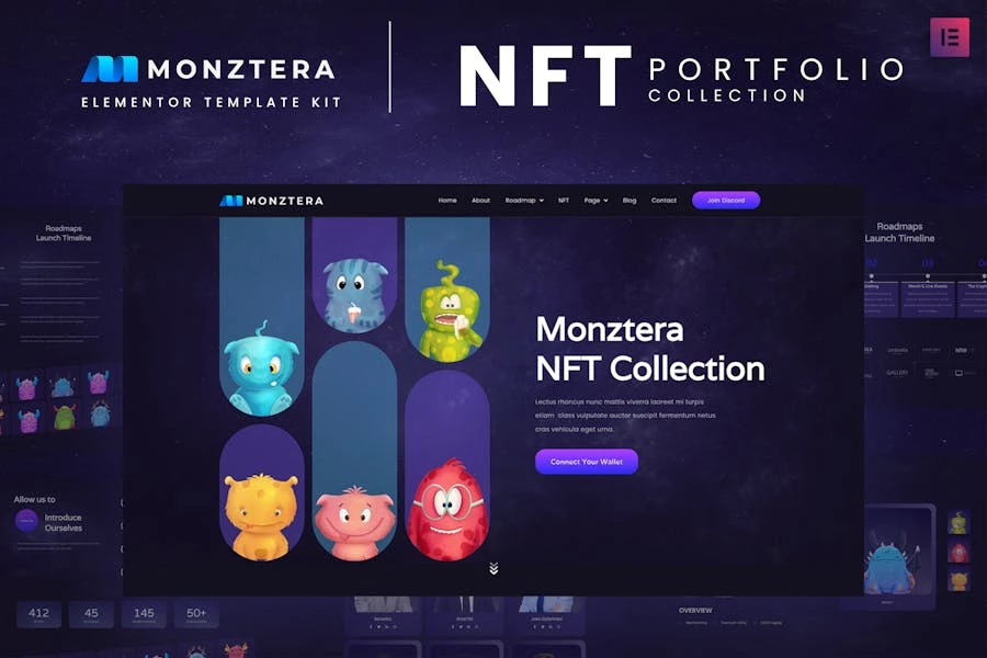 Monztera – Template Kit NFT Porfolio Elementor