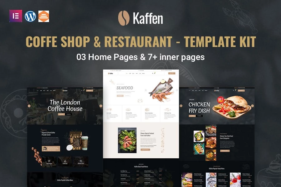 Kaffen – Template Kit Elementor para cafeterías y restaurantes