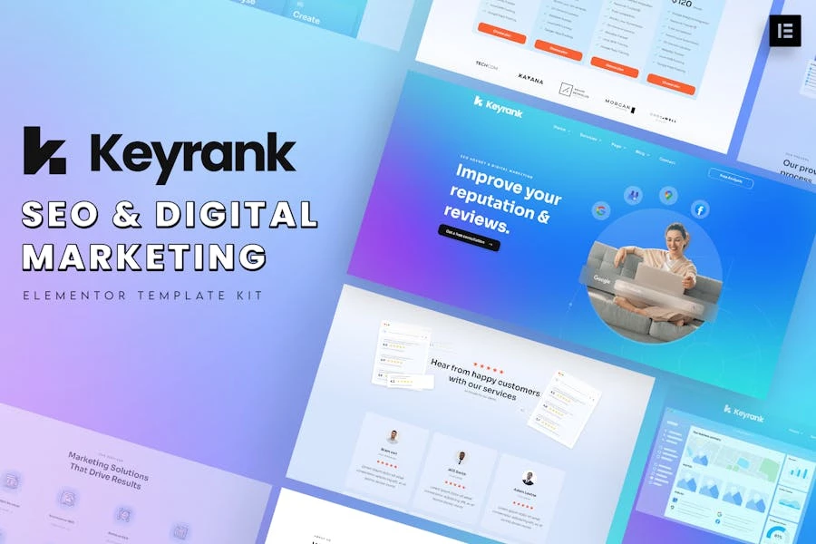 Keyrank – Template Kit para Agencia de SEO y marketing digital