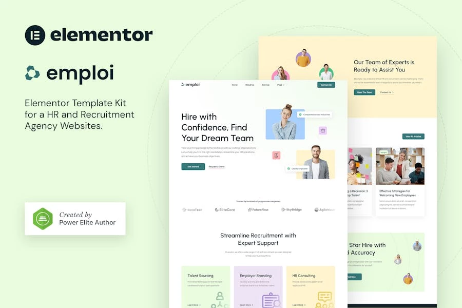 Emploi — Template Kit Elementor para Agencia de recursos humanos y contratación