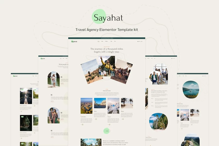 Sayahat – Kit de Plantillas Elementor para Agencia de Viajes