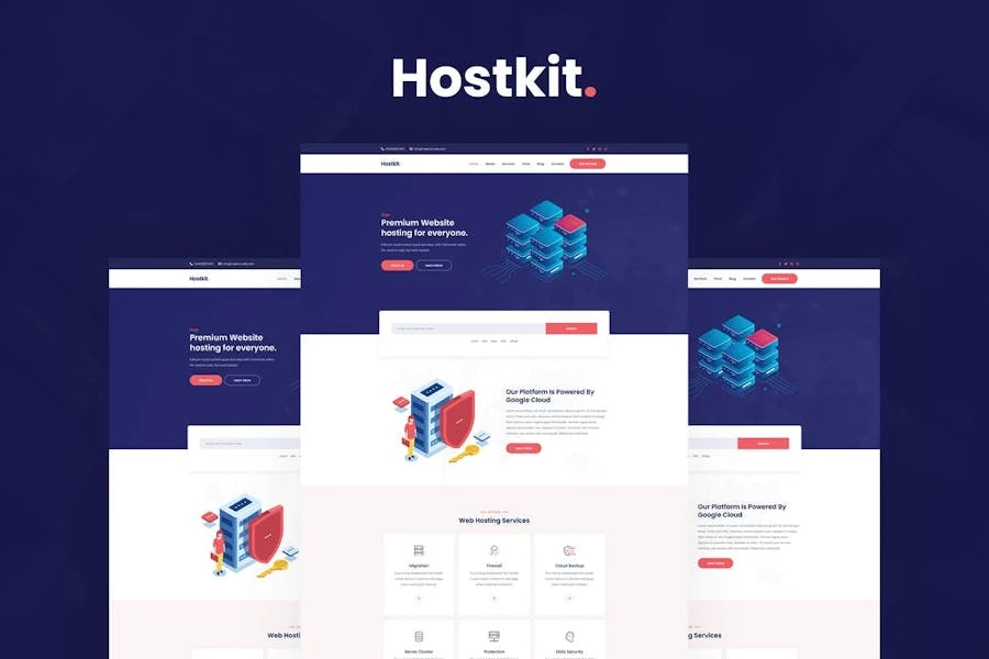 Hostkit – Kit de plantillas Elementor de servicios de alojamiento